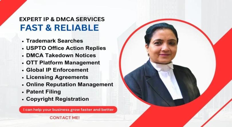 I will be your expert intellectual property and dmca advisory