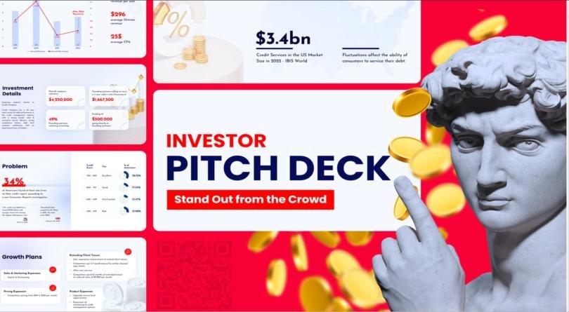 I will design a modern investor pitch deck powerpoint presentation