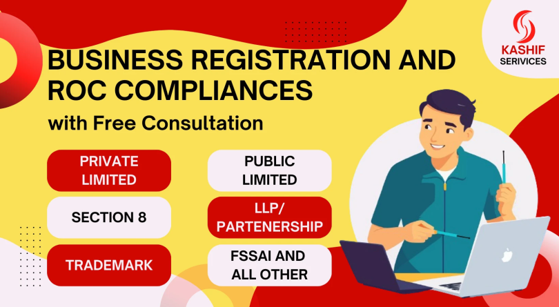 I will do company, llp, trademark and other registrations in india with roc filing