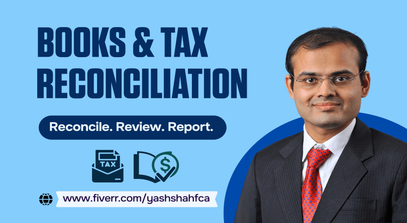 I will provide reconciliation of books with tax return